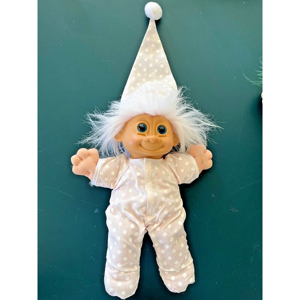 RUSS Troll Doll 12" Baby Blue Eyes Pink Hair Pajamas with Diaper Opening Berrie - Picture 2 of 4